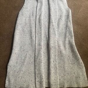 Womens Gray The Loft multicolored speckled Knit Sleeveless Cardigan Sz xs